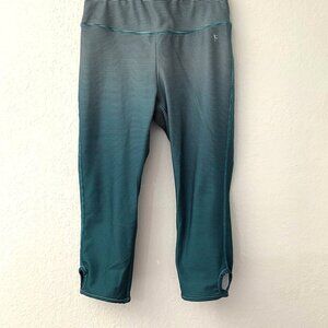 DANSKIN NOW FITTED DRI-MORE OMBRE CAPRI LEGGINGS ACTIVEWEAR